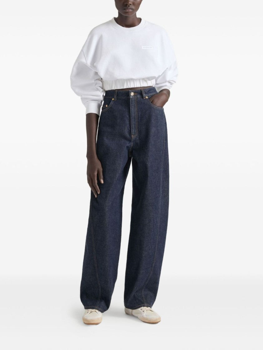Givenchy Cropped Sweatshirt With Elasticated Waistband