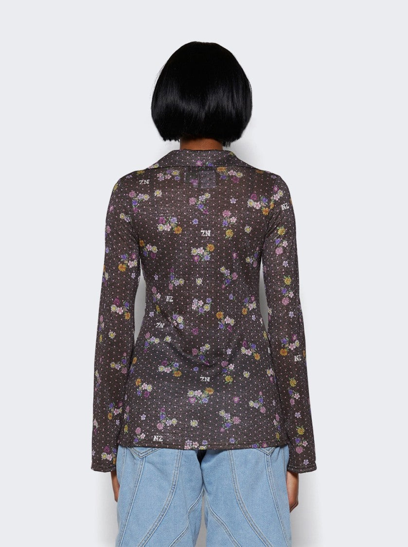 Natasha Zinko Polka Dot Flowers Shirt