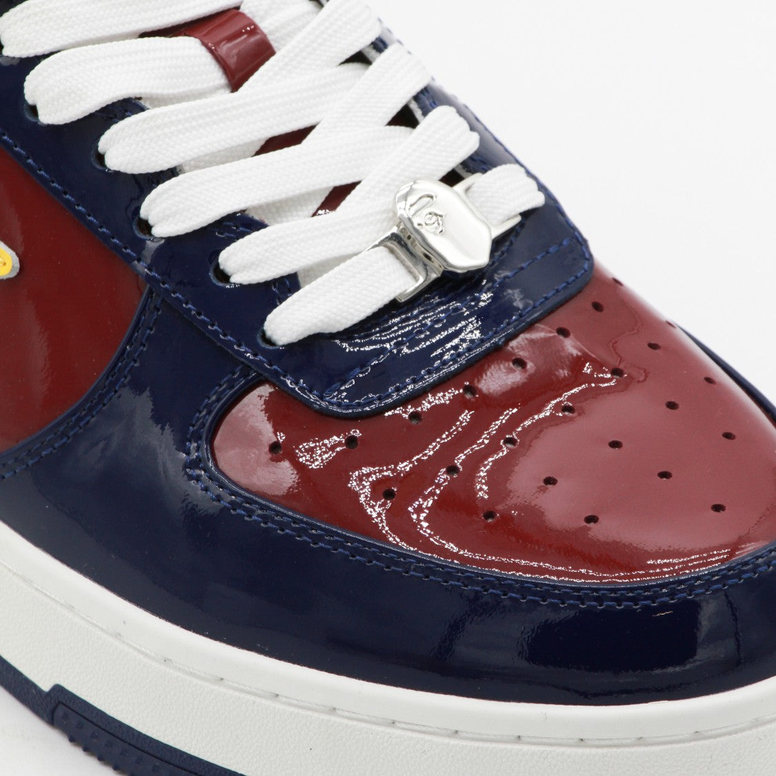 Bape Glossy Finish Sneakers With Star