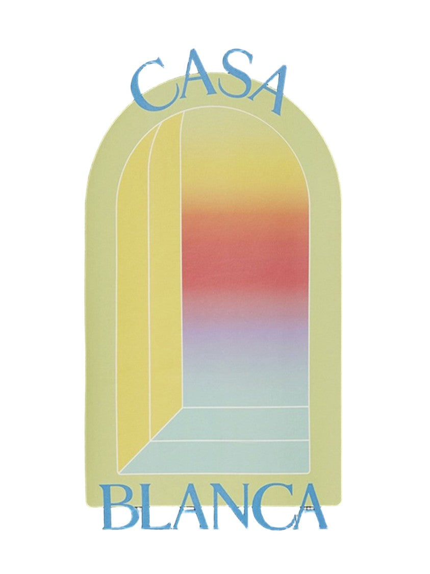 Casablanca Cotton T-Shirt With Colorful Gradient Logo