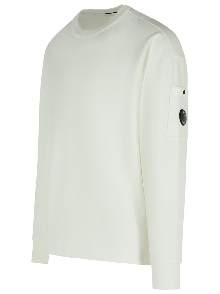 C.P. Company Emerized' White Cotton Sweatshirt