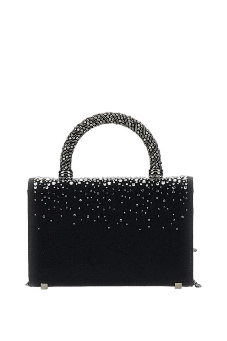 Roger Vivier Textured Handbag With Crystal Embellishments And Chain Strap
