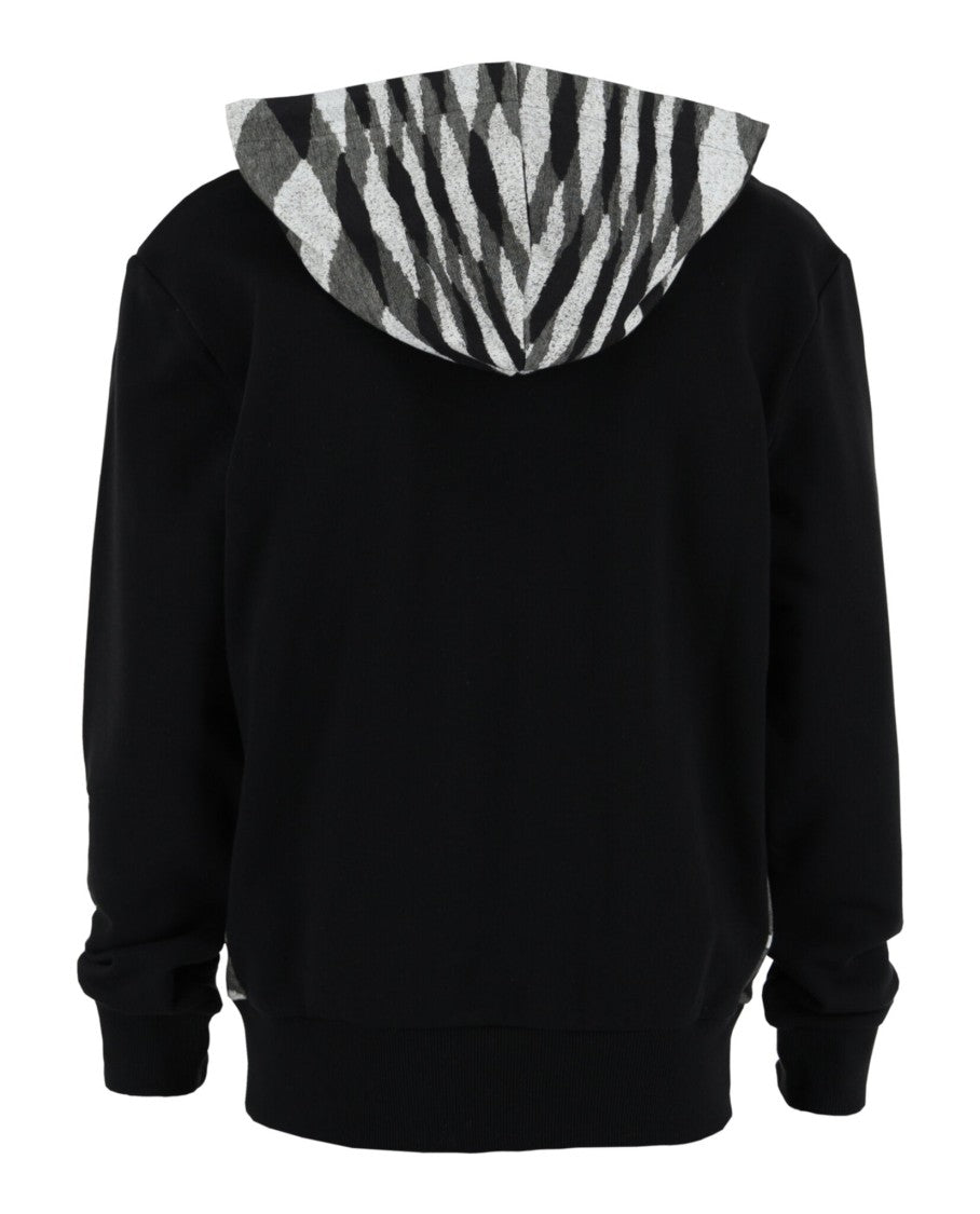 M Missoni Zig Zag Printed Zip-Up Hoodie With Silver Tone Details