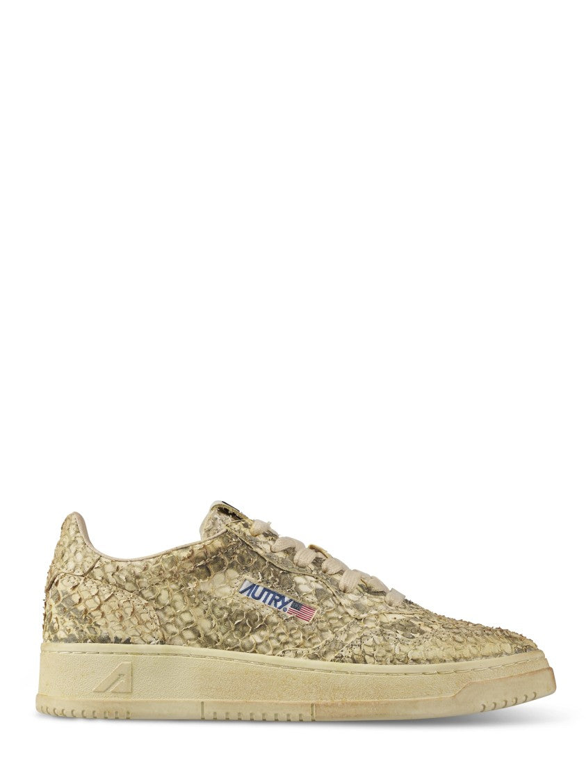 Autry Textured Low-Top Sneakers With Vintage Appeal