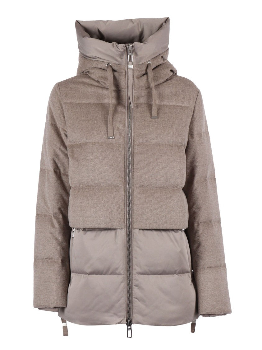 Duno Wool-Blend Long Coat With Classic Collar And Button Closure