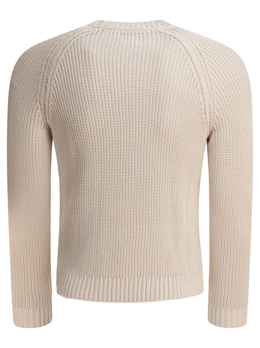 Rakki' Textured Ribbed Knitwear With Crew Neckline
