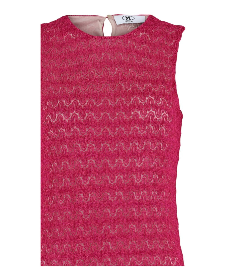 M Missoni Crochet Knit Mini Dress