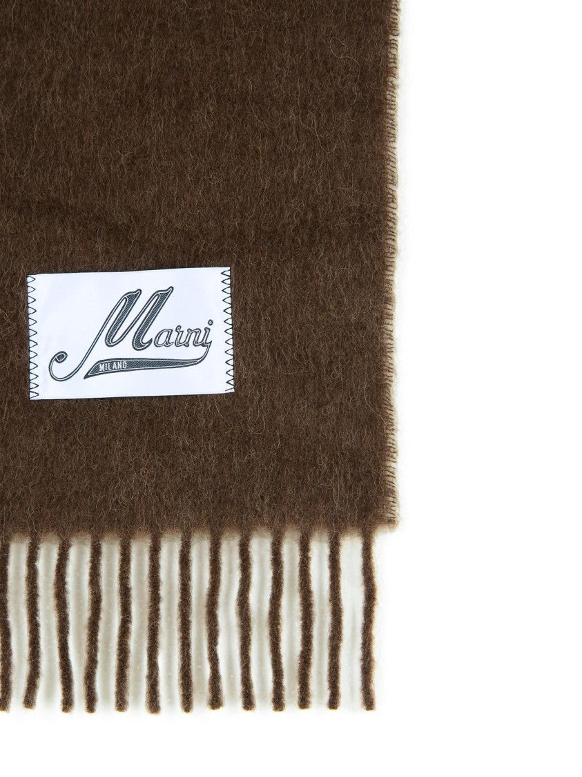 Marni Brown Alpaca Blend Scarf