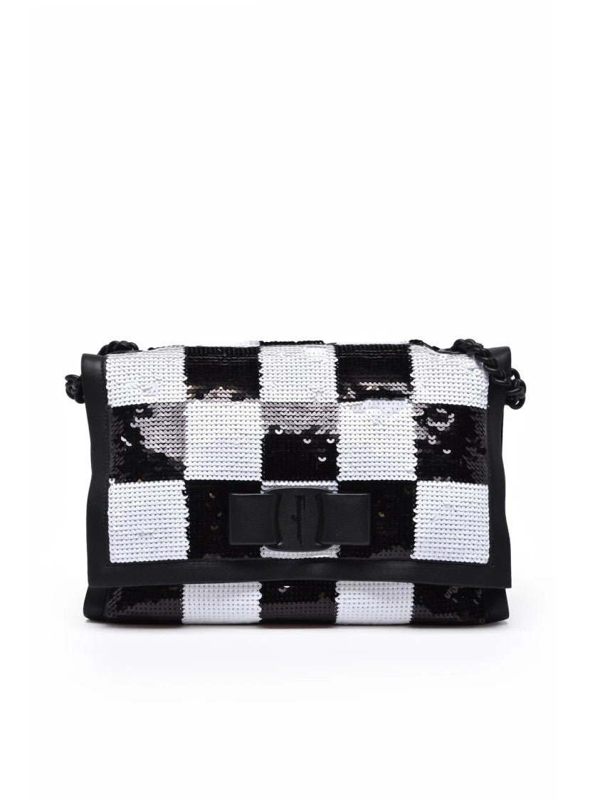 Salvatore Ferragamo Black Polyester Shoulder Bag