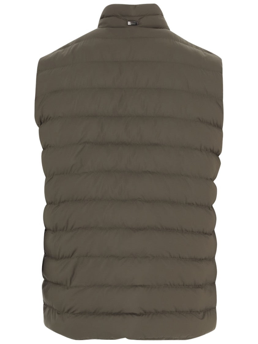 Herno Military Green Padded Nylon Vest
