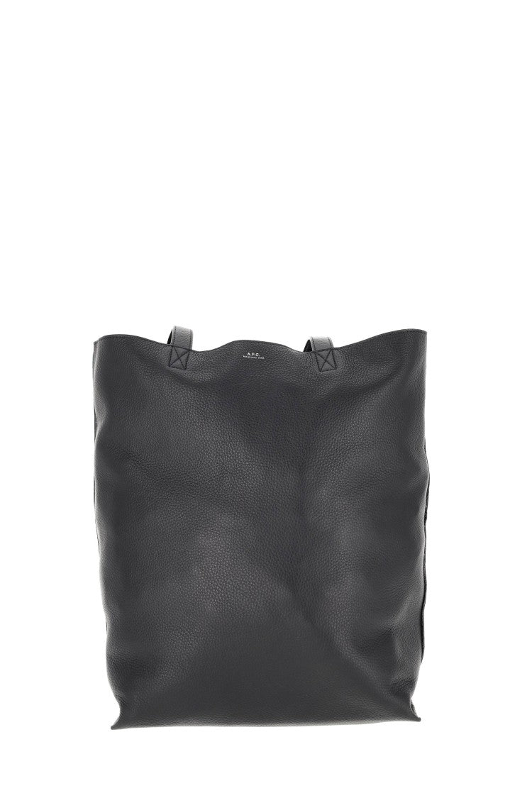 A.P.C. Maiko Cabas Structured Leather Tote Bag