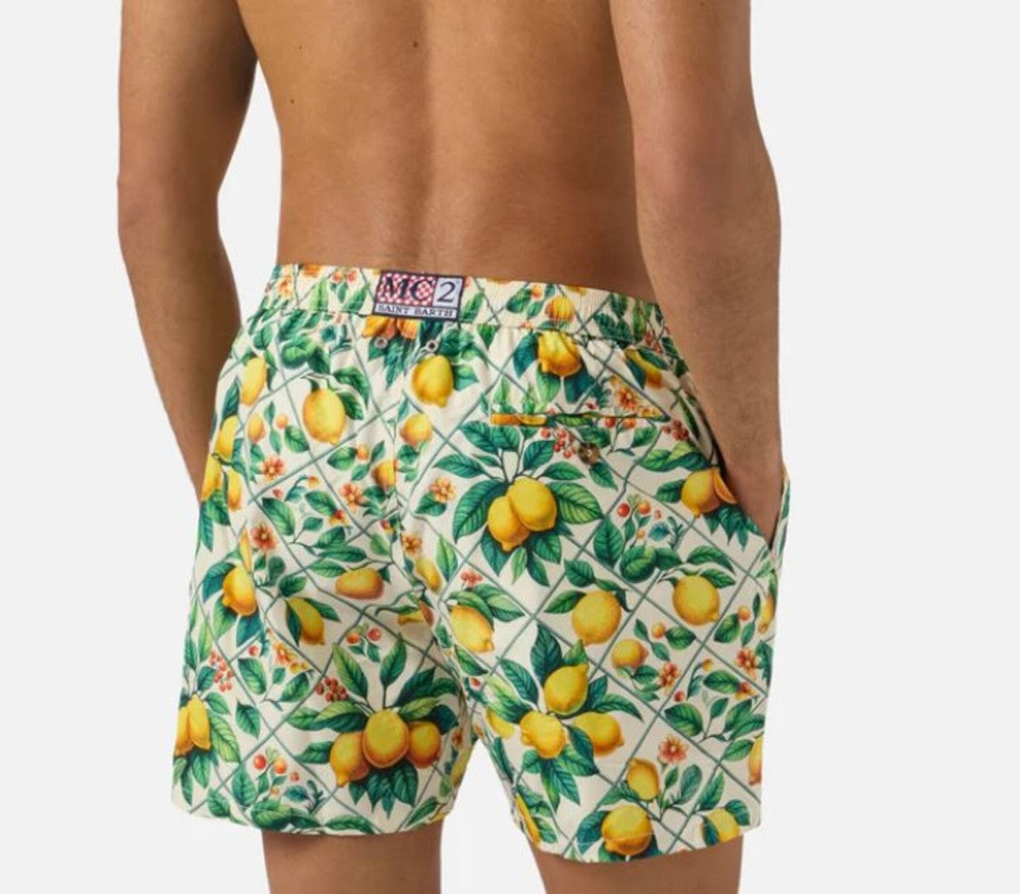 Mc2 Saint Barth Multicolor Lighting Printed Swim Shorts
