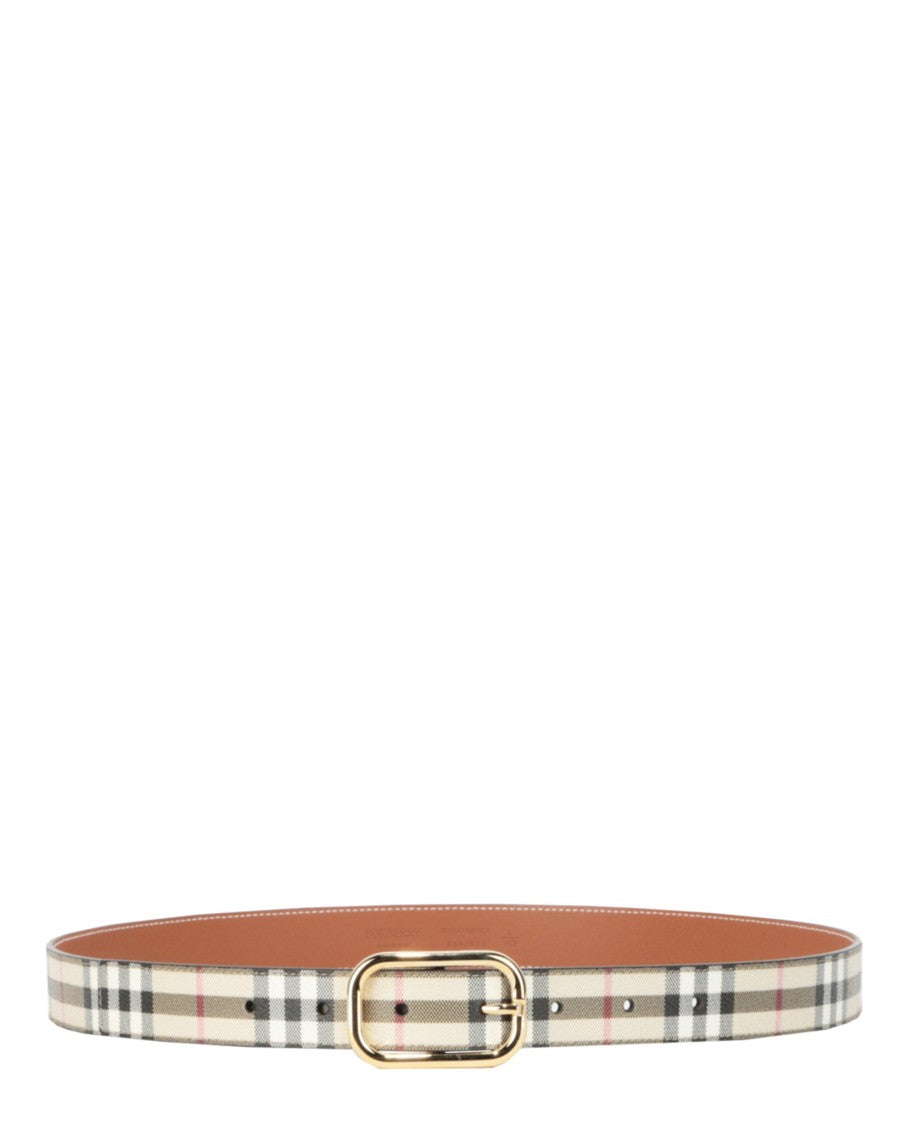 Burberry Check Leather Belt