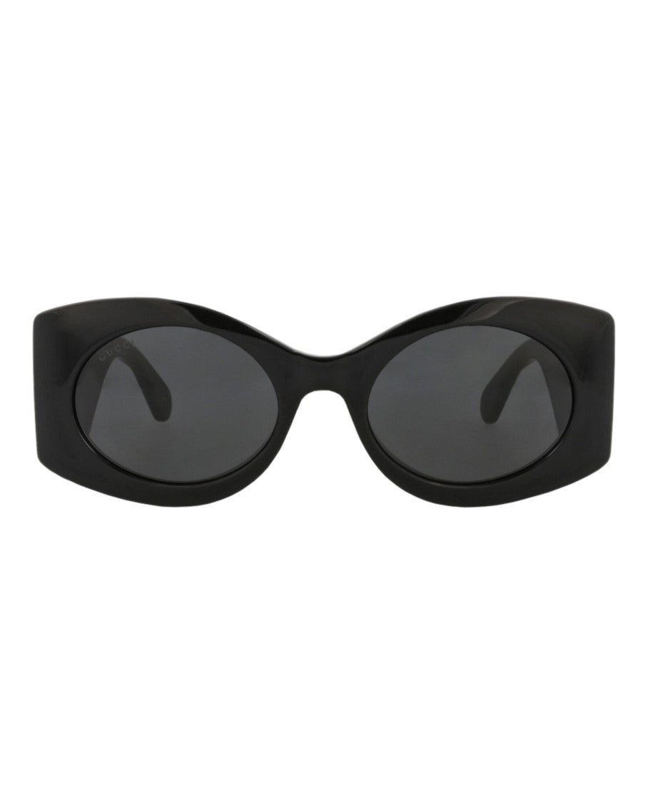 Gucci Square-Frame Injection Sunglasses With Gold Double-G Logo