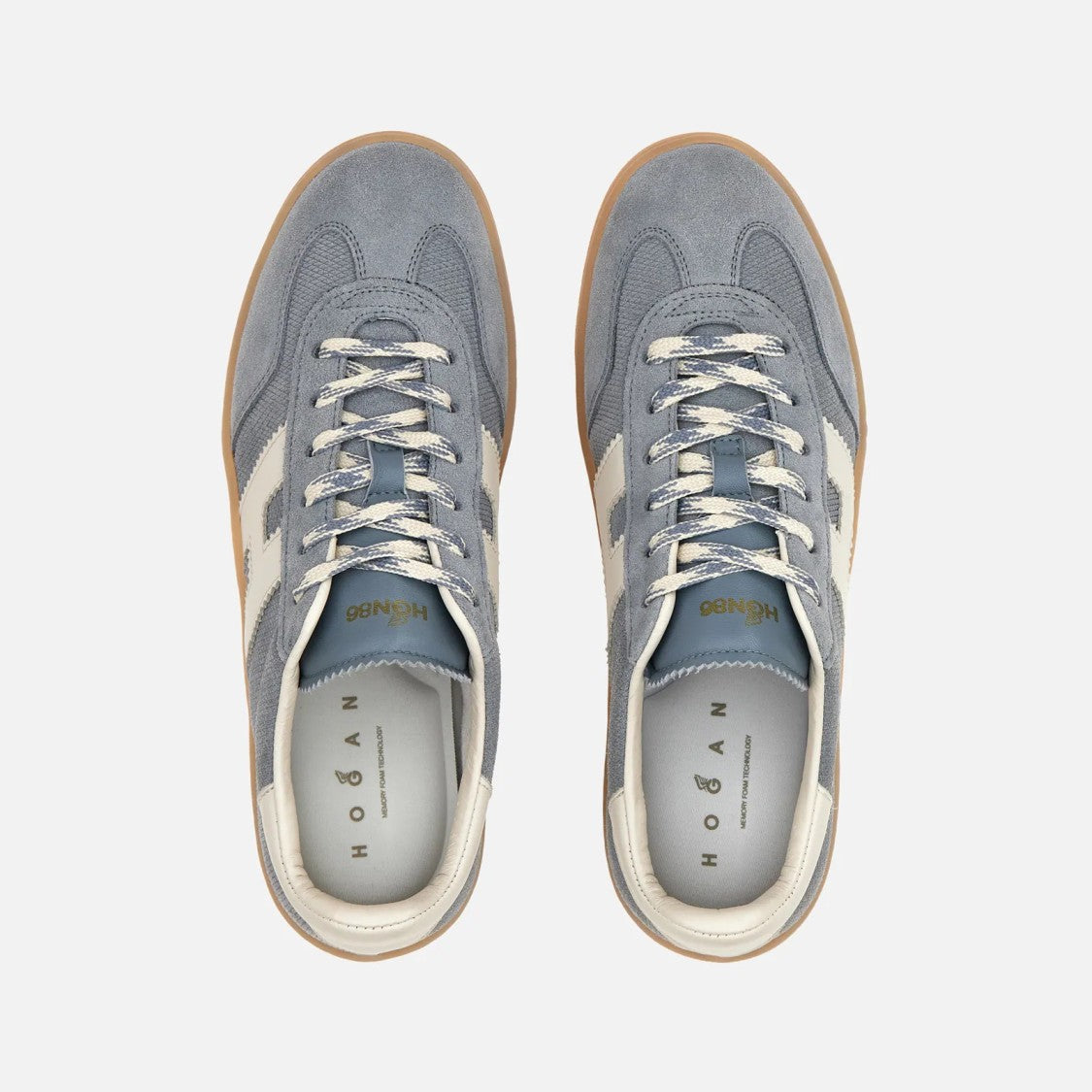 Hogan Cool Lace-Up Sneakers In Calfskin And Sheepskin