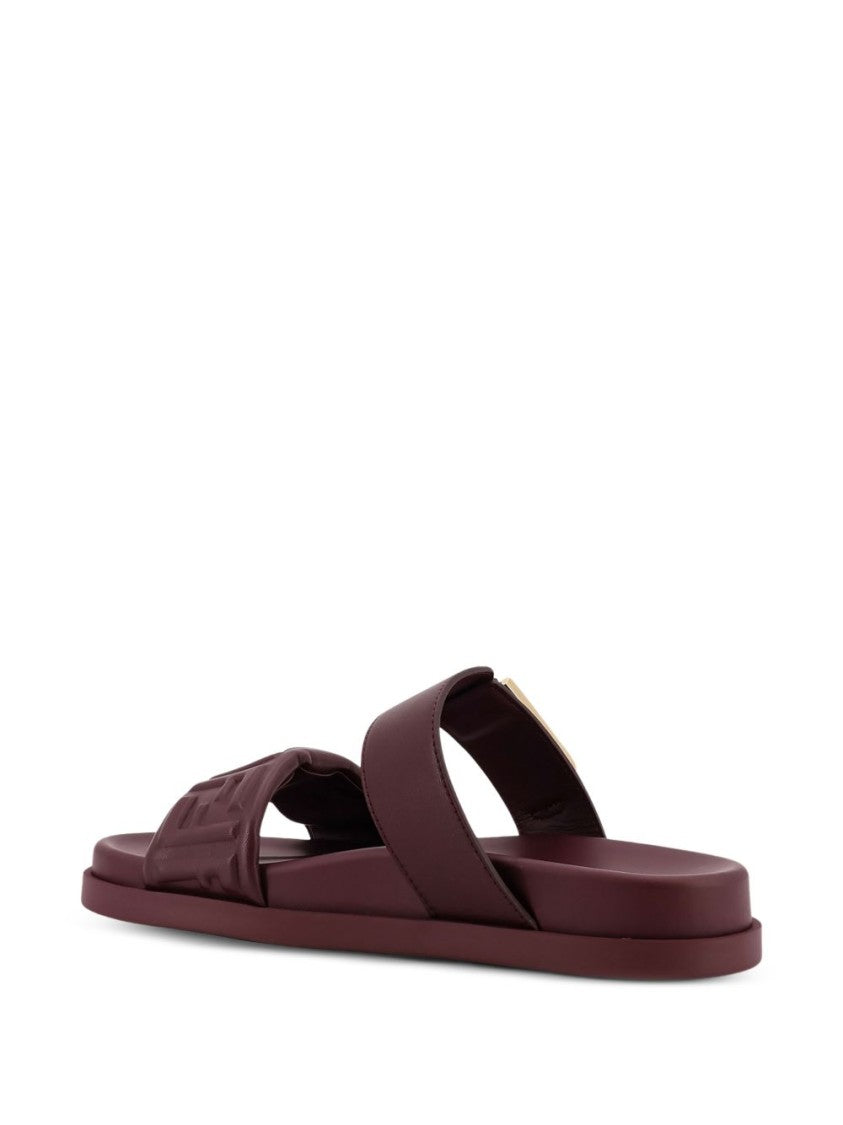 Fendi Burgundy Flat Shoes