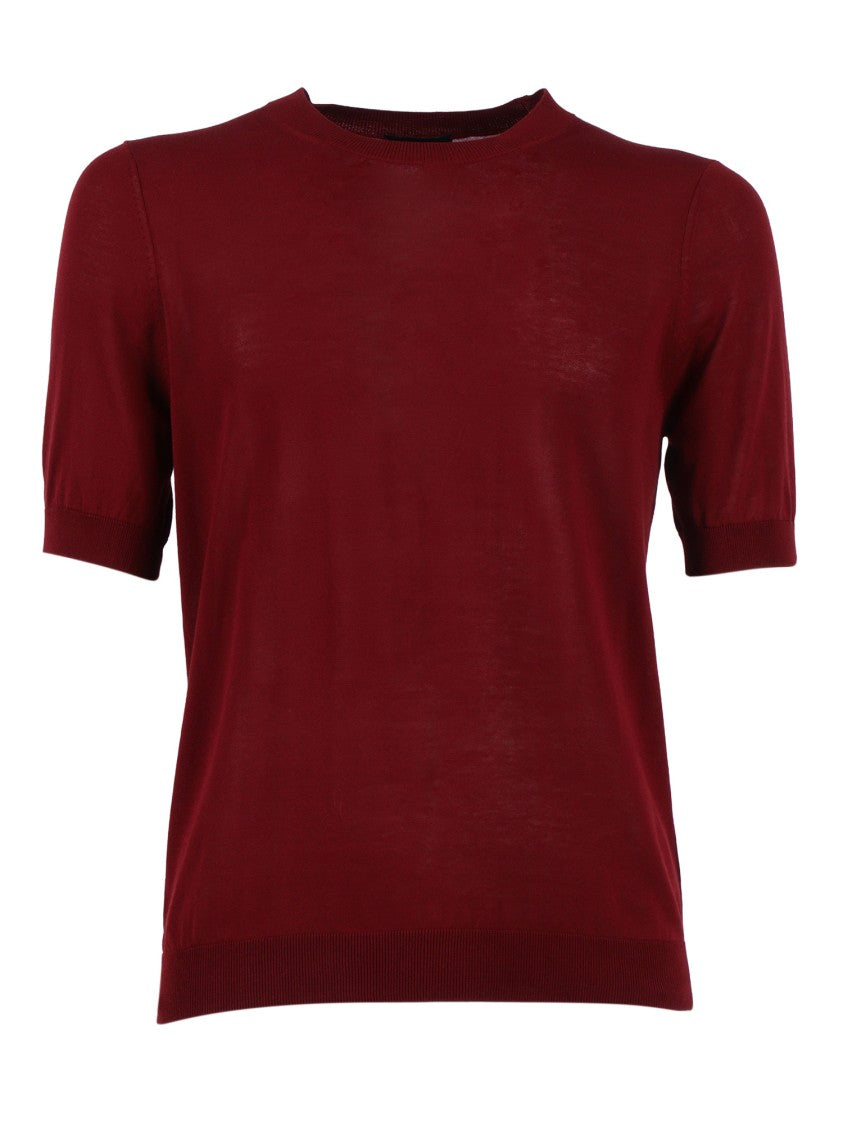 Ballantyne Red Cotton Short Sleeve Pullover
