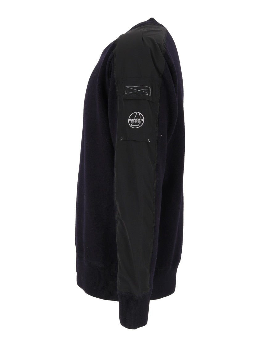 Murphy & Nye Blue Nights Ensign Arm Pocket Crewneck Sweater