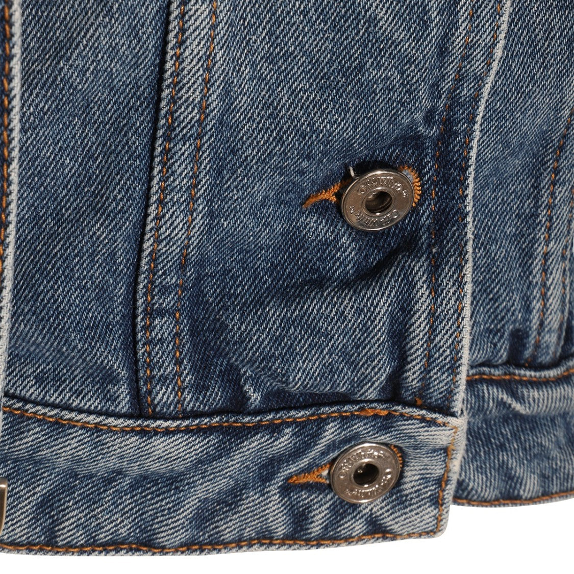 Off-White Blue Cotton Chest Flap Jackets