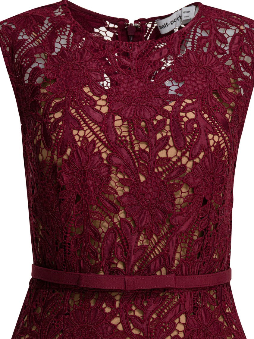 Self-Portrait Lace Sheath Midi Dress