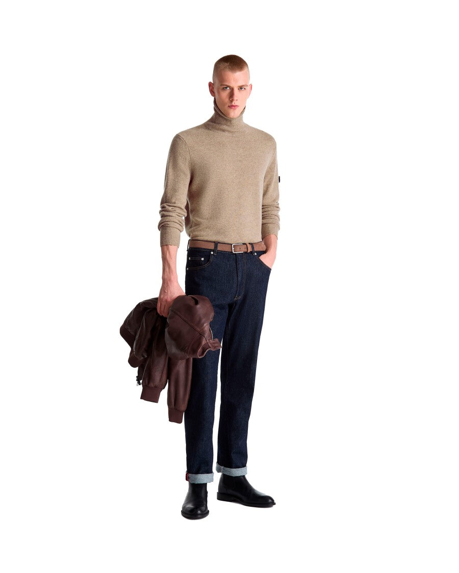 Peuterey High-Neck Wool-Yak Knit Sweater