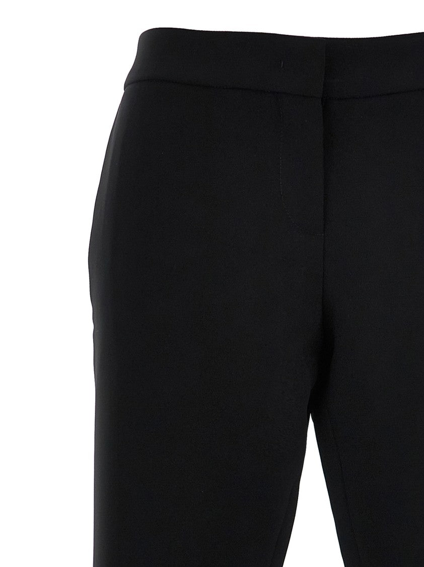 Moschino Flared Leg Crepe Pants With Hook