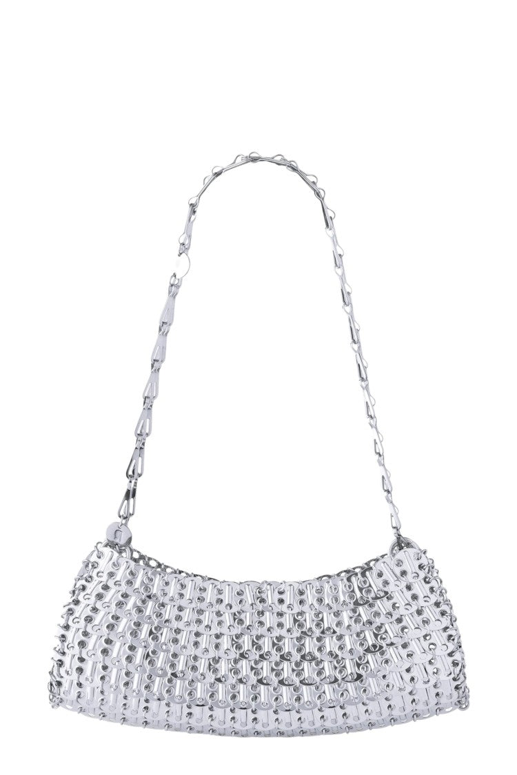 Rabanne Silver Metal Handbag Hand-Assembled Metal Handbag