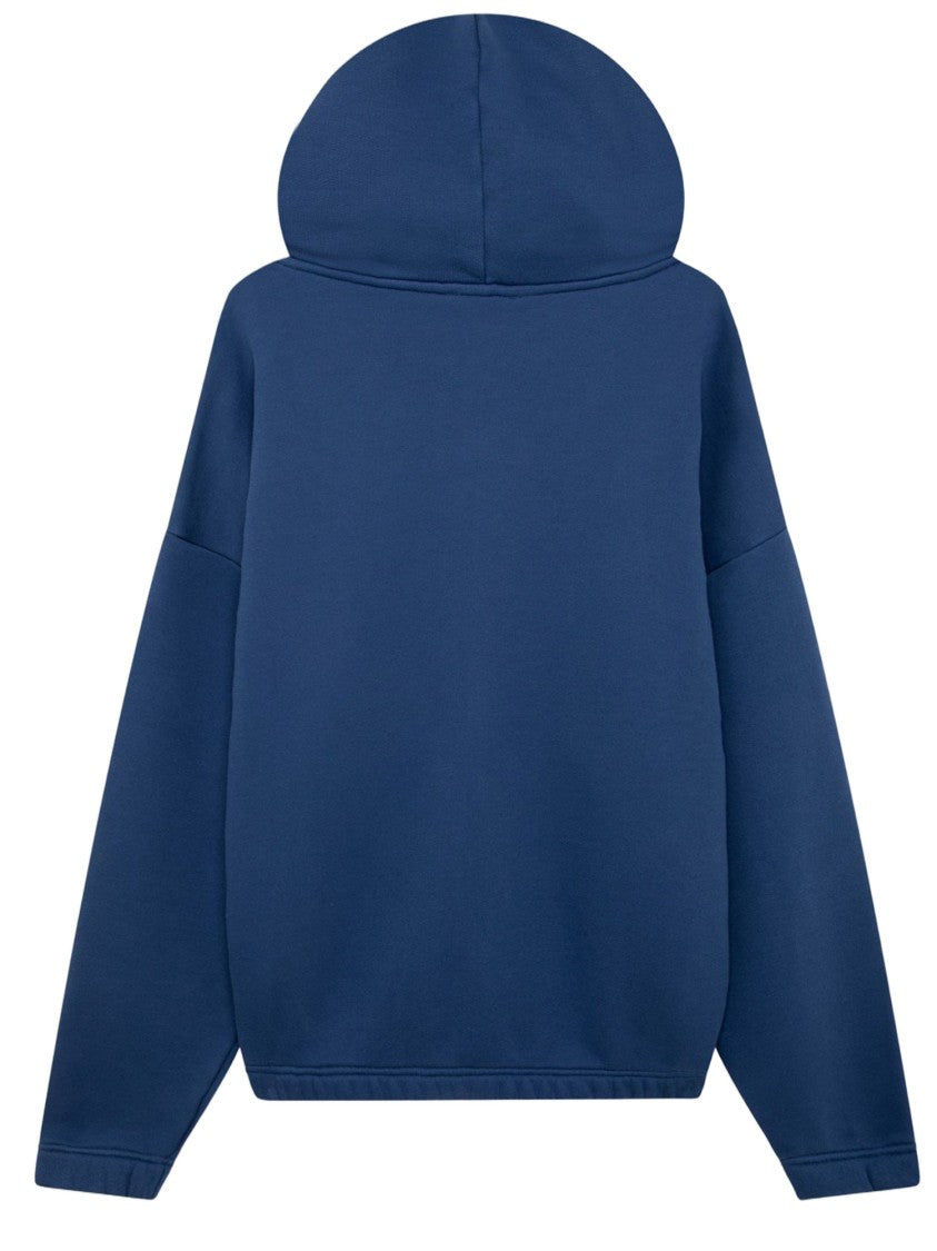 Autry Navy Cotton Zip-Up Sweatshirt