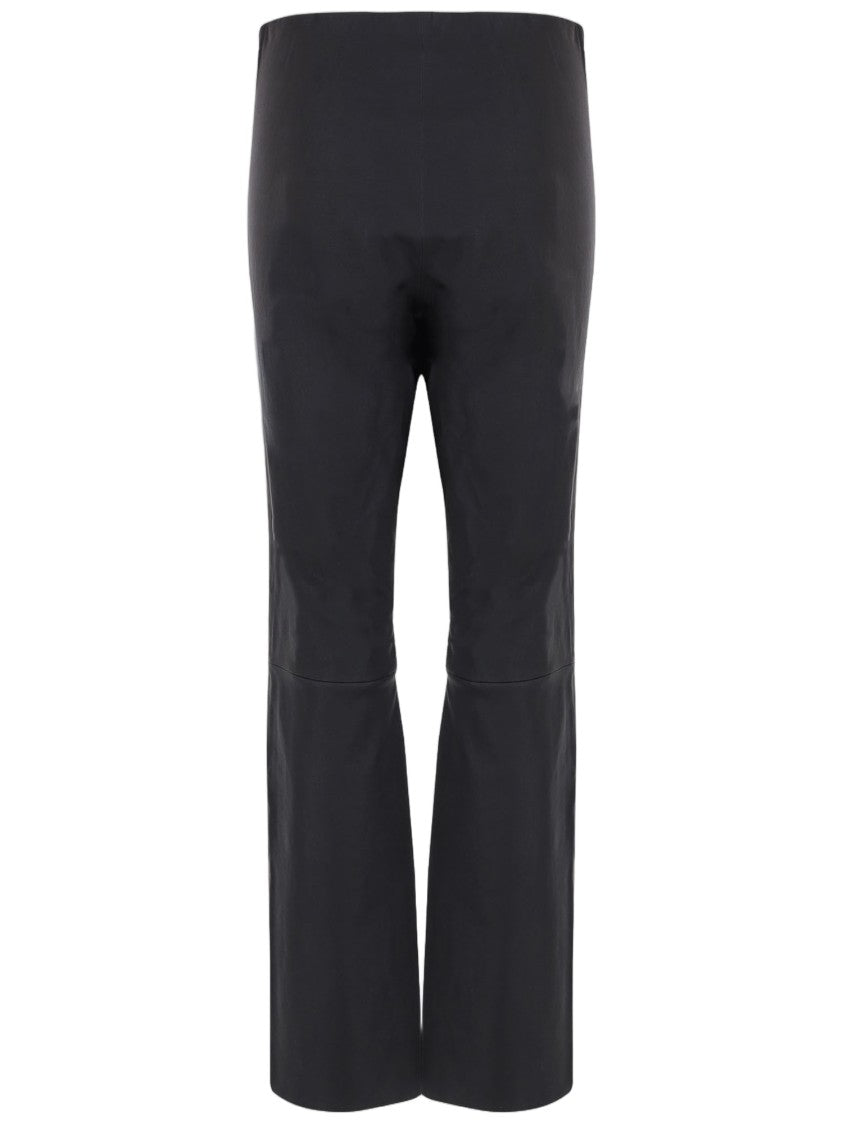 By Malene Birger Black Florentina Lambskin Straight-Leg Leather Pants