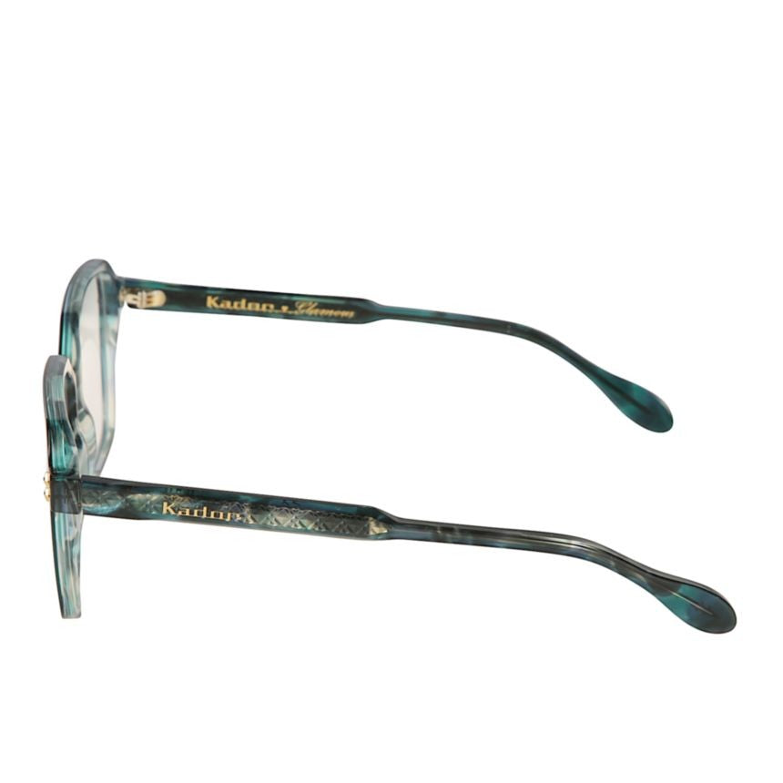 Kador Lisa Glamour Oversized Square Sunglasses With Translucent Teal Frame