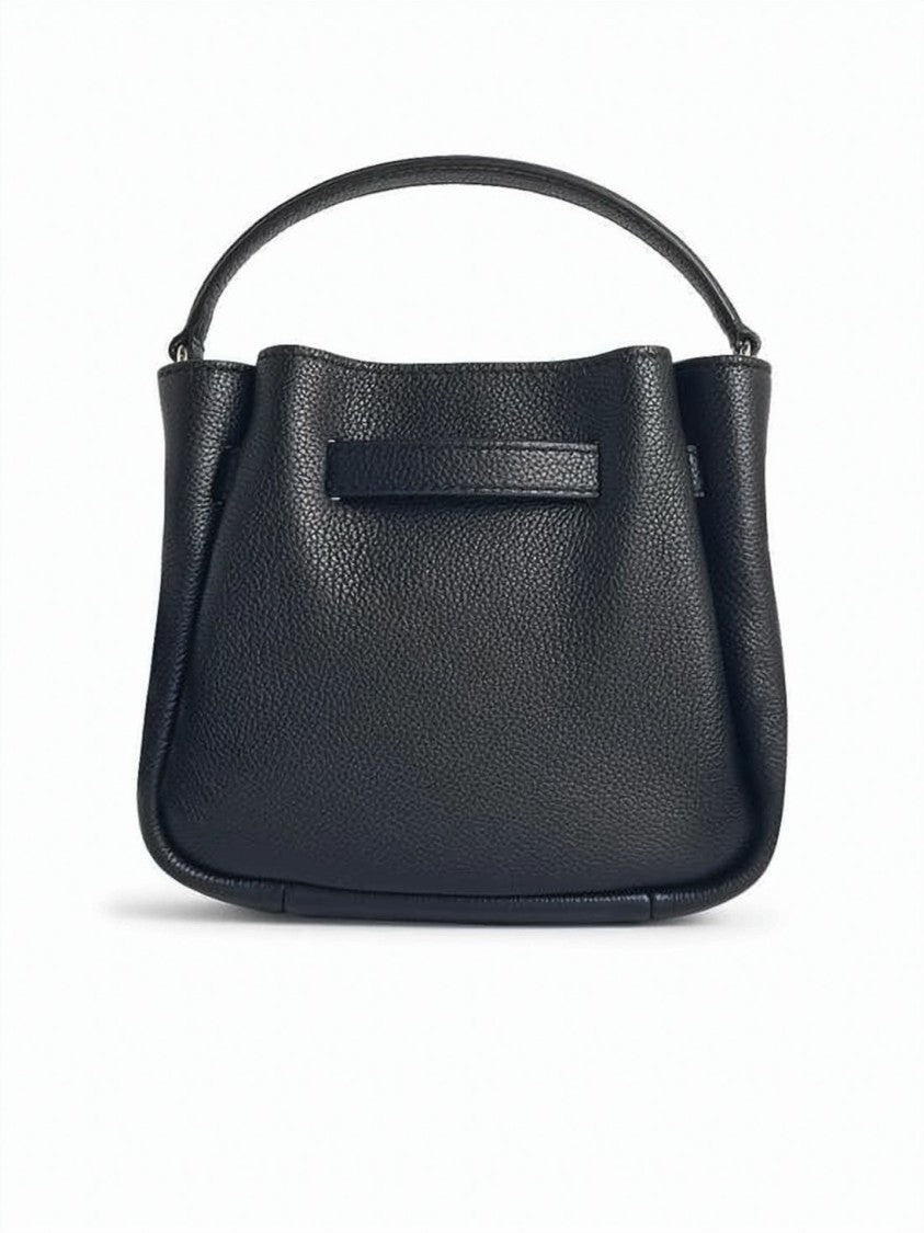 Tory Burch Structured Textured Cowhide Leather Bucket Bag