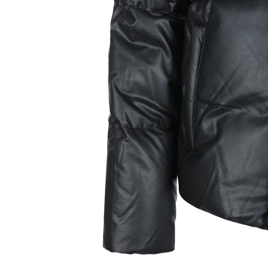 Mm6 By Maison Margiela Quilted Black Viscose Down Jacket With High Collar And Side Pockets