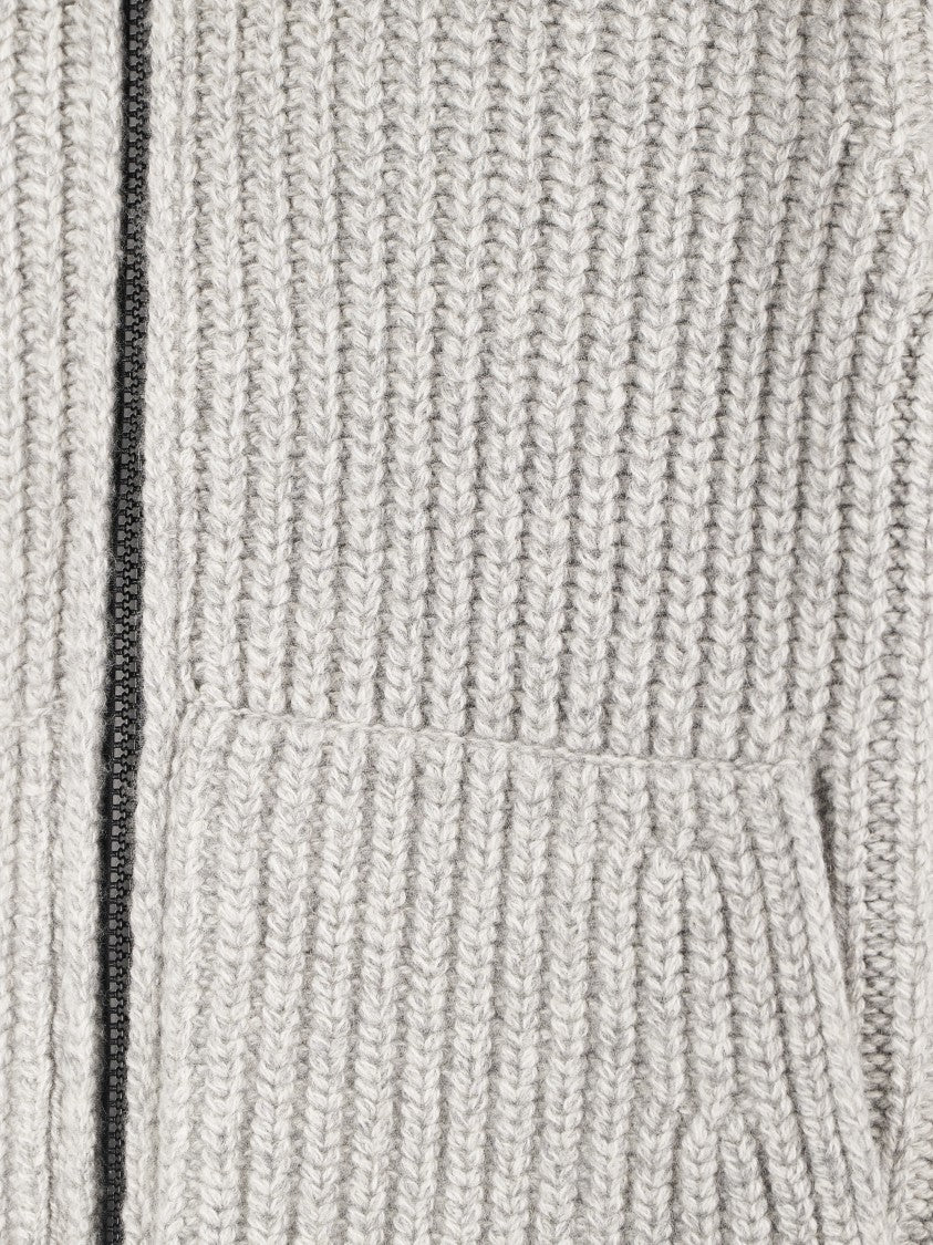 Stone Island Chunky Knit Sweater With Hood