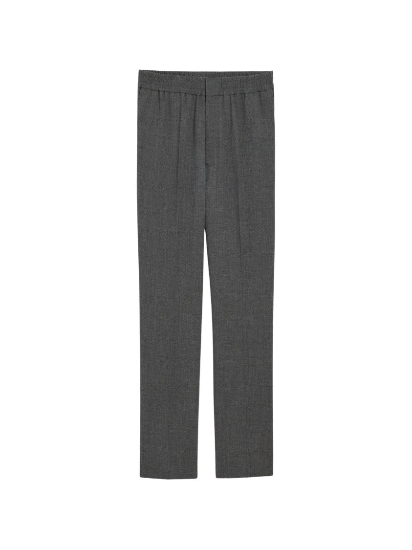 Ami Paris Elasticated-Waist Wool Straight-Leg Pants