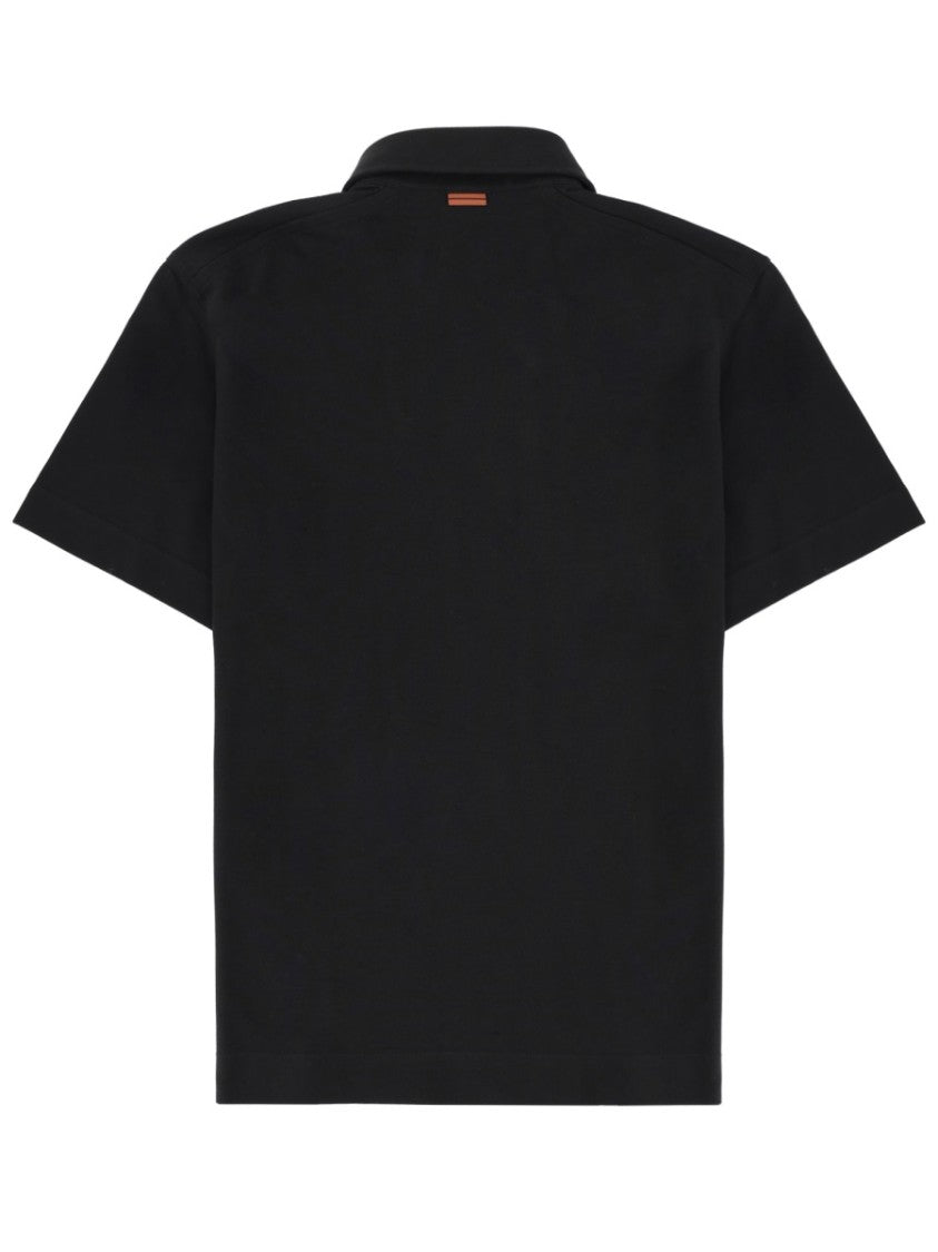 Zegna Regular Fit Cotton Subtle Pocket Polo Shirt