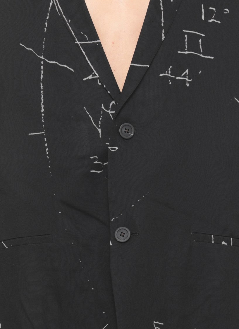 Rick Owens Black Concordian Silk Blazer