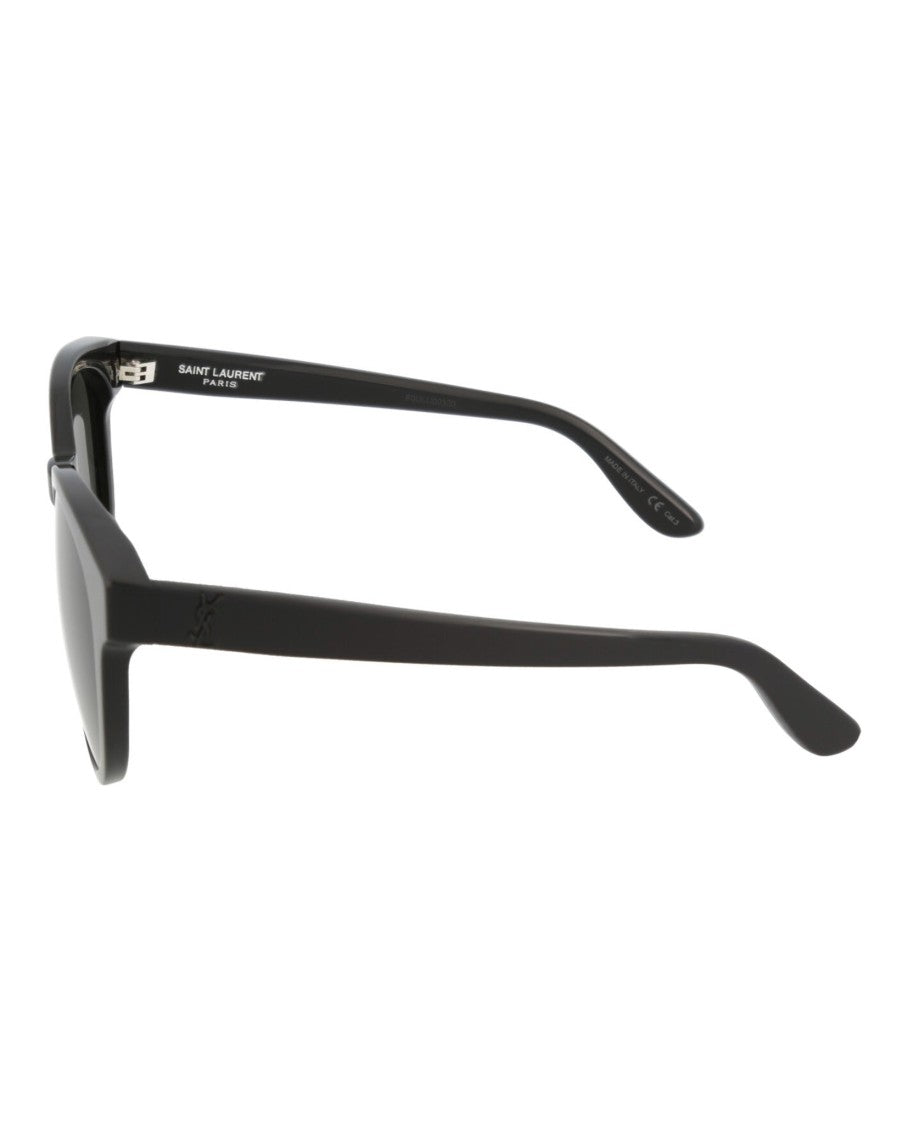Saint Laurent Round-Frame Acetate Sunglasses With Saddle Nose Bridge