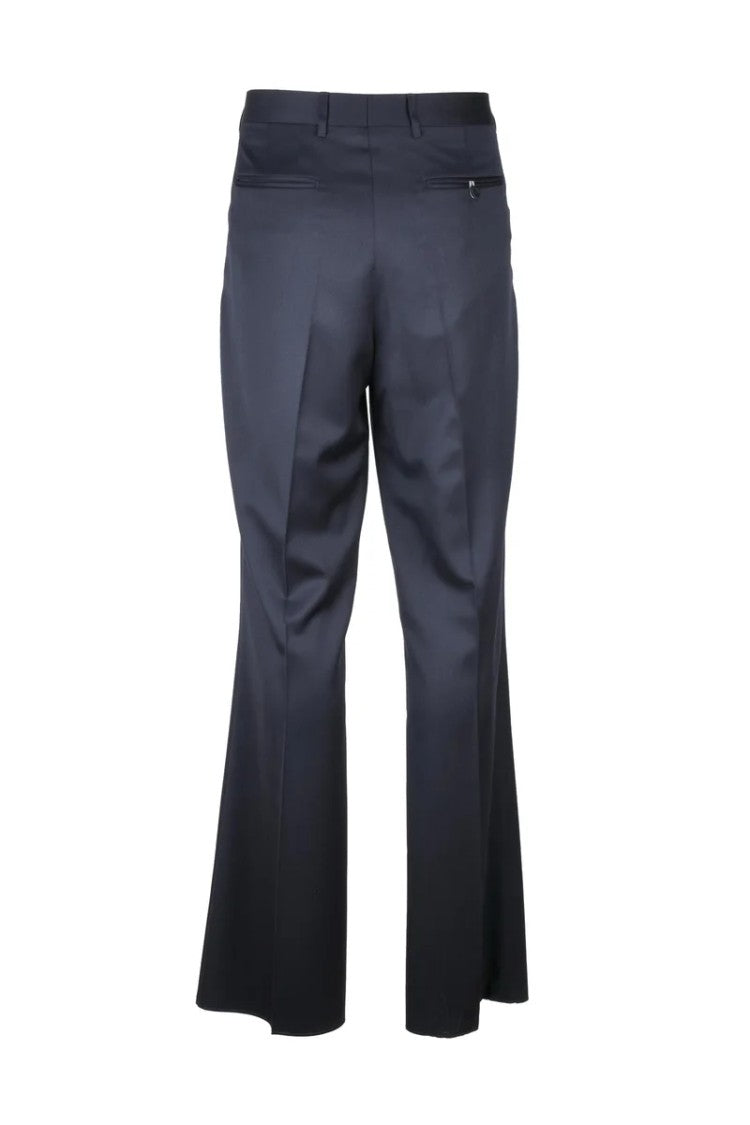 Dior Classic Virgin Wool Trousers - Blue
