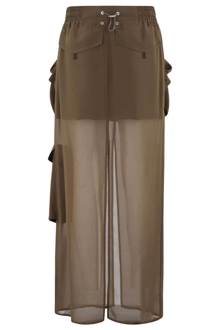 Pinko Georgette Maxi Skirt