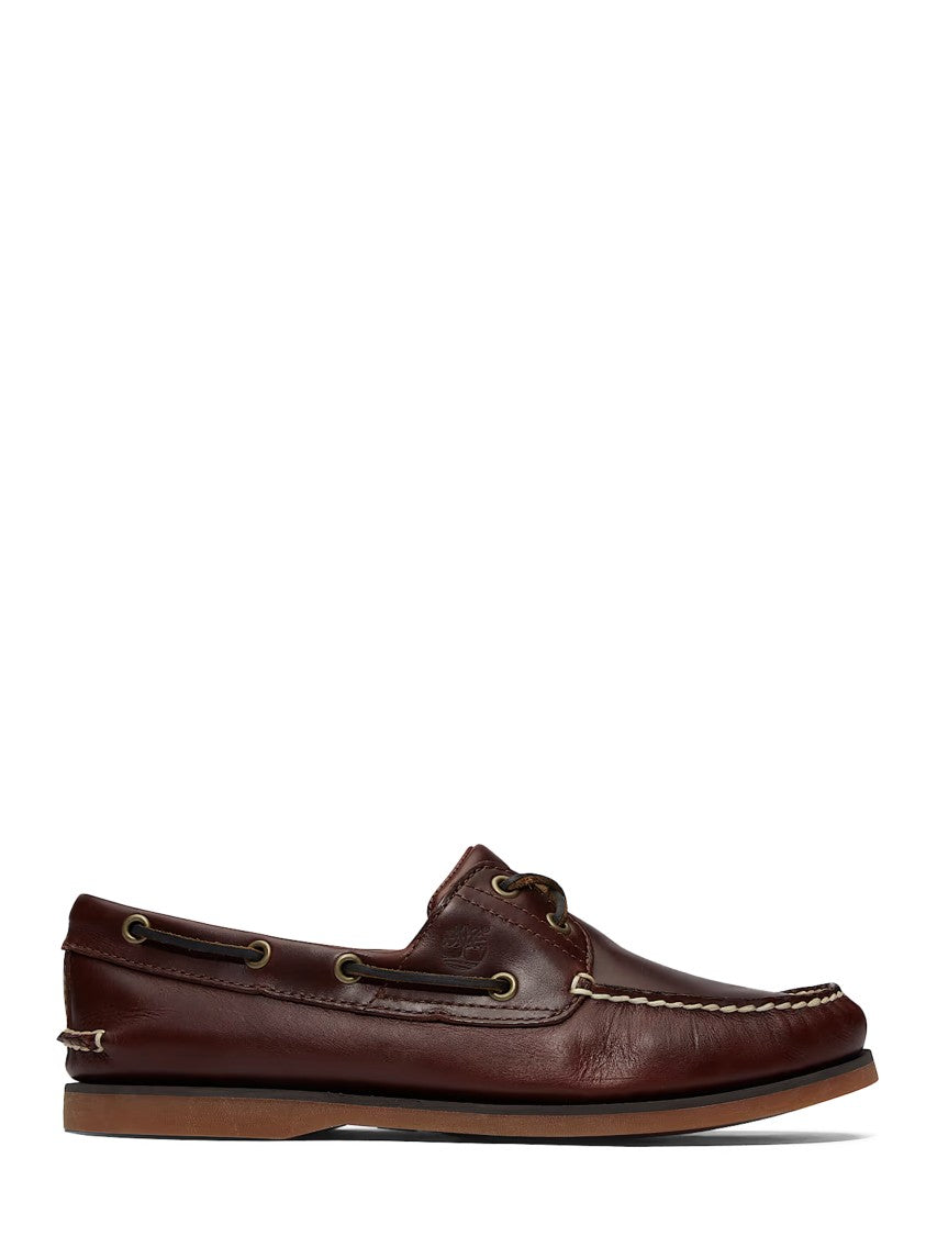 Timberland Moccasin-Style Boat Shoes With Lace-Up Detailing
