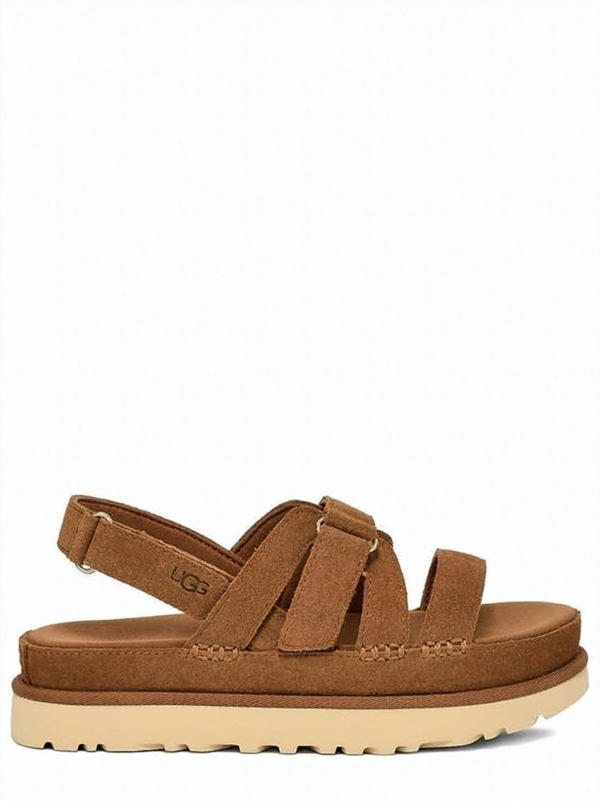 Ugg Suede Upper Sandals With Adjustable Back Strap