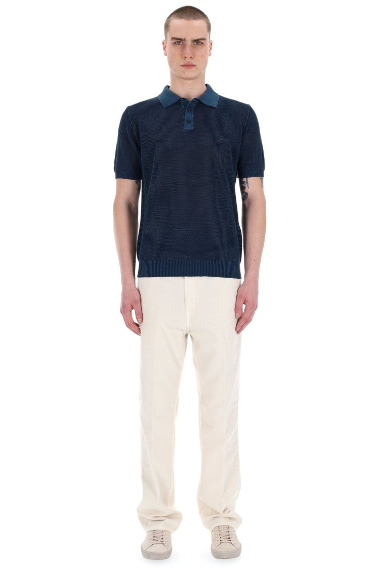 Roberto Collina Open Stitch Cotton Polo
