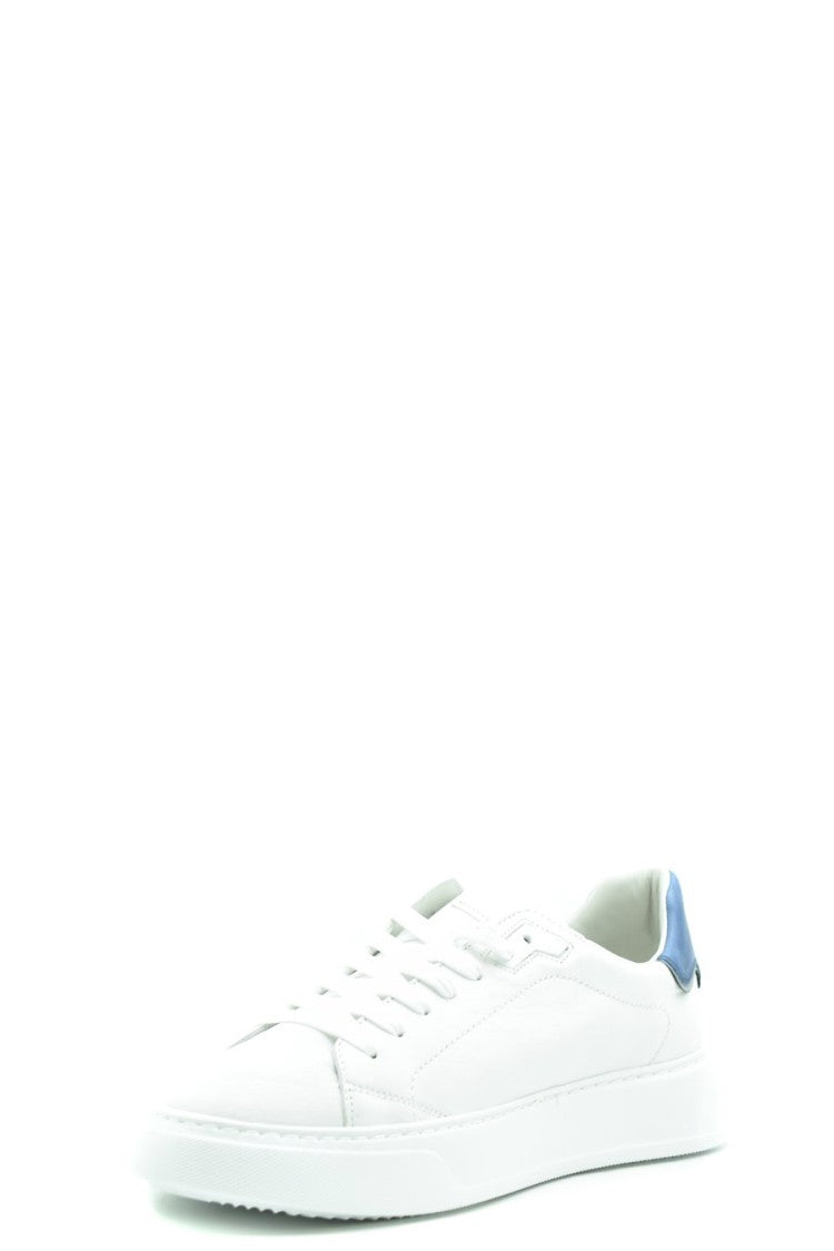 Philippe Model White Leather Contrast-Heel Sneaker