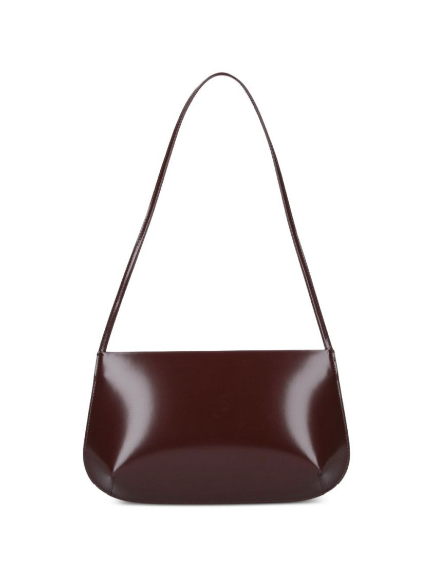 Fane Bra Glossy Elongated Rectangular Leather Shoulder Bag