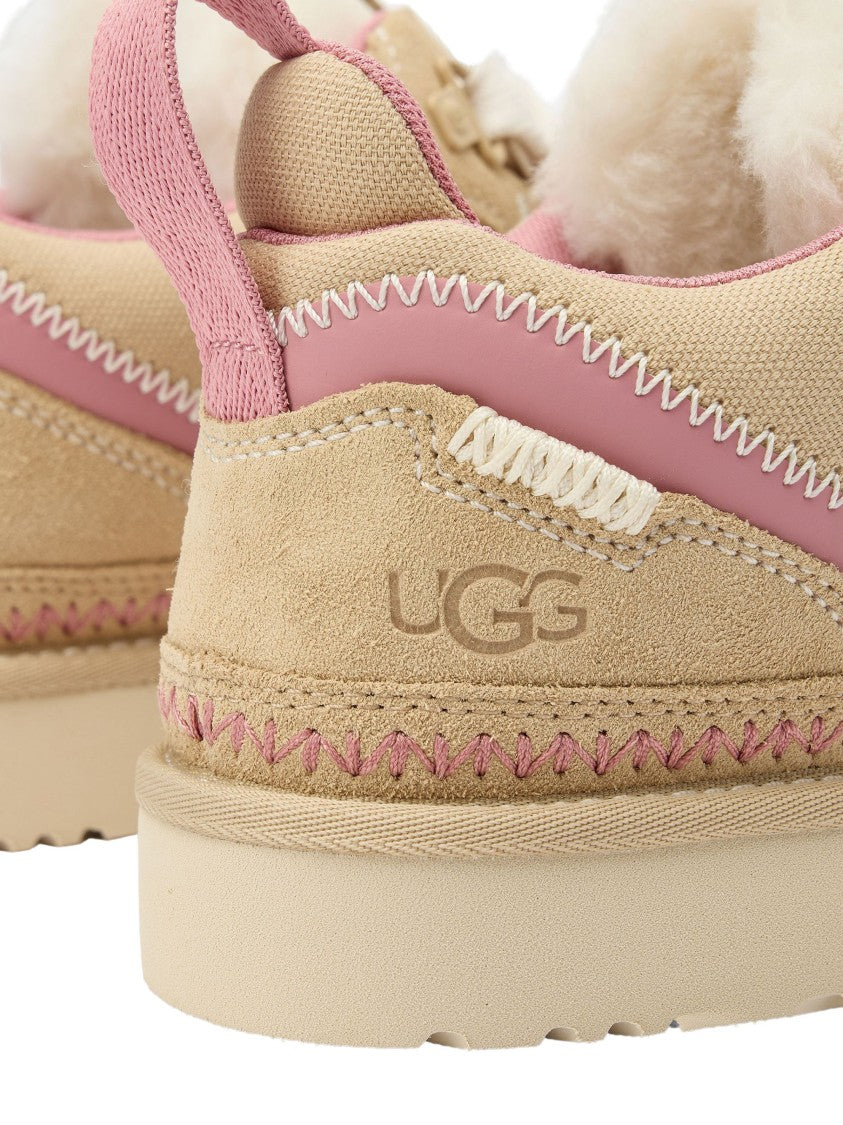Ugg Brown Suede Mesh Panels Sneakers