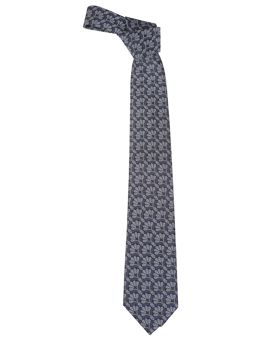 Etro Floral Patterned Silk Tie