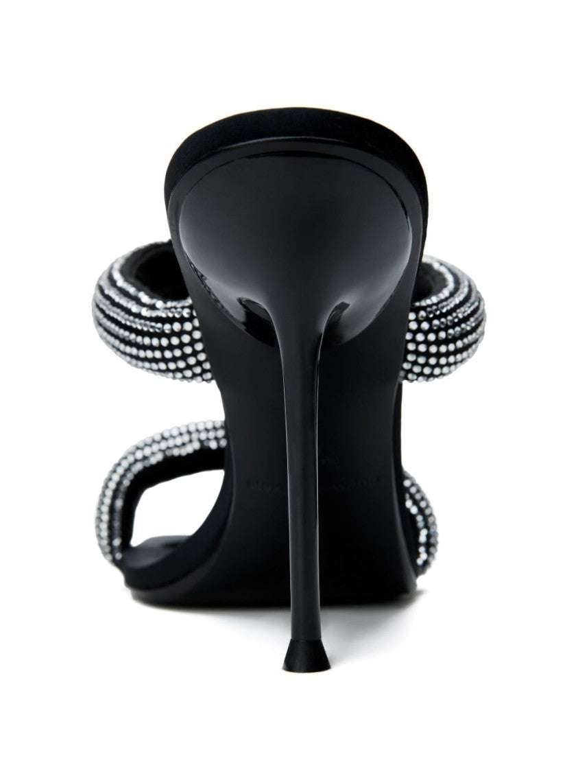 Alexander Wang Crystal Hotfix Julie Tubular Sandals