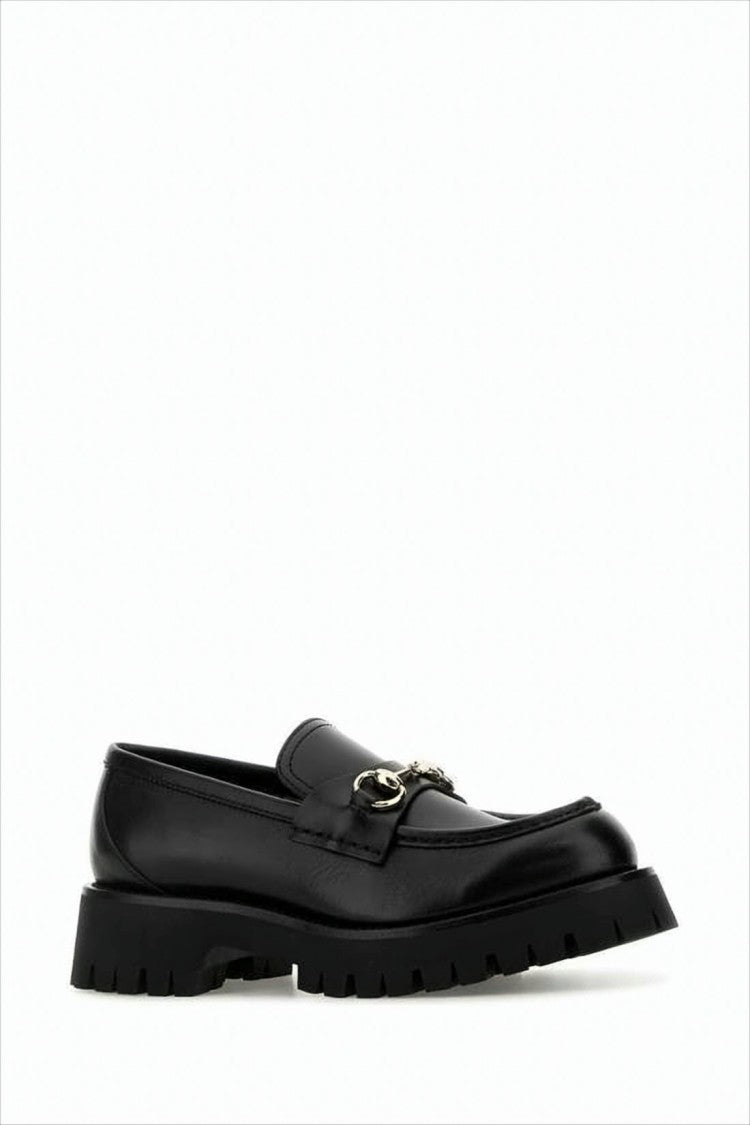 Gucci Leather Loafers With Chunky Rubber Sole