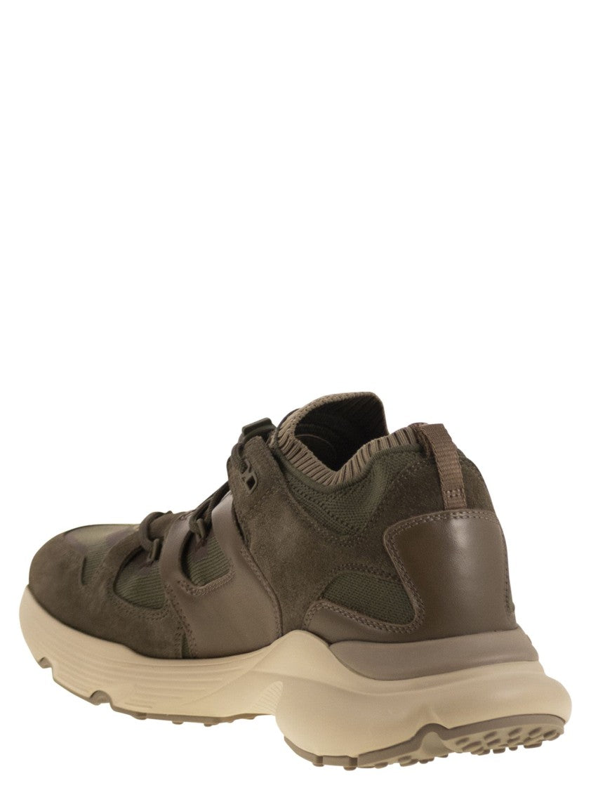 Tod's Leather And Technical Fabric Sneakers