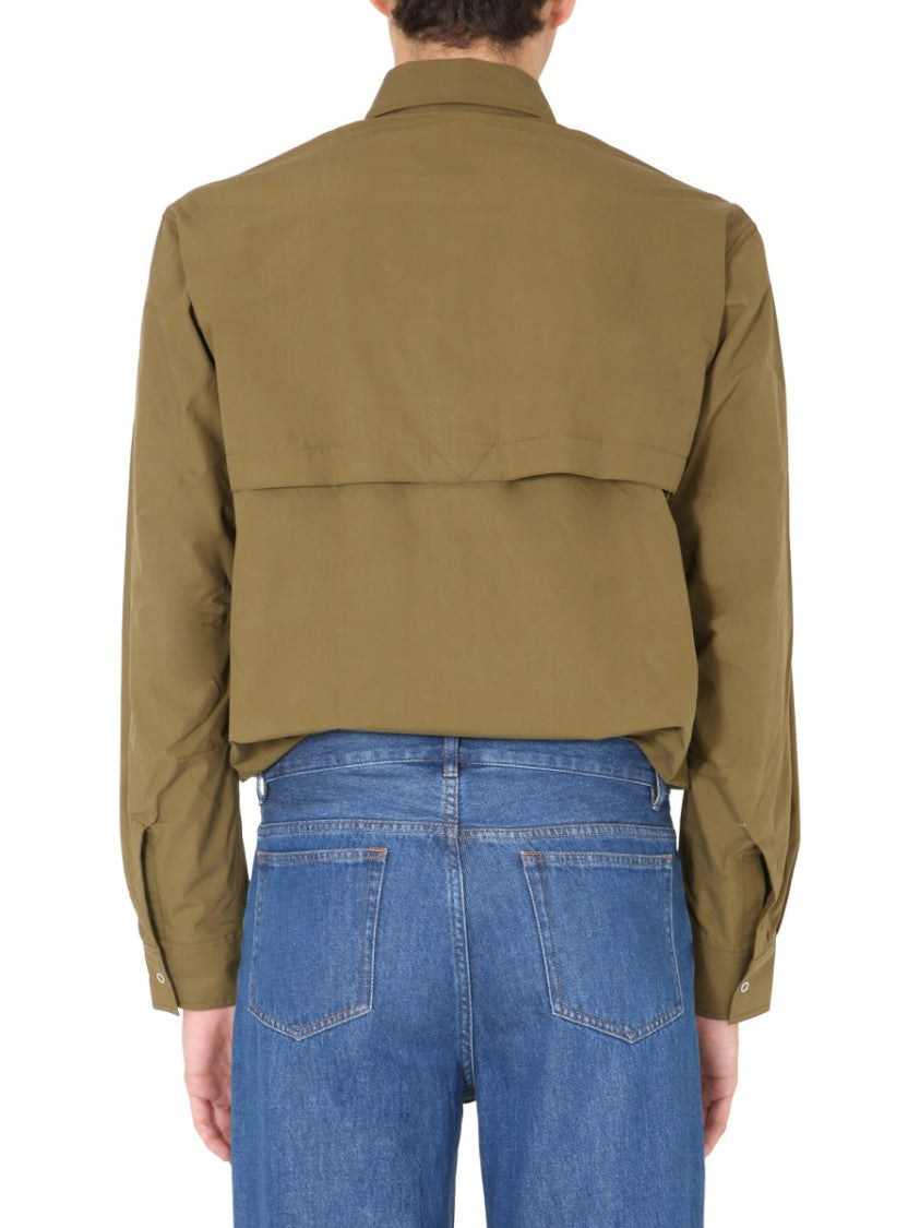 Kenzo Cropped Brown Oversize Shirt
